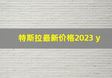 特斯拉最新价格2023 y